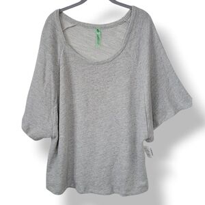 Honeydew Grey Textured Batwing 3/4 Sleeve Sleep Shirt XL Lounge PJ Top NWT